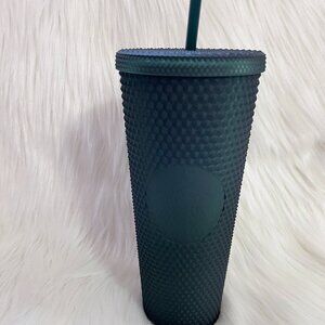 Starbucks 24 Oz Matte Dark Green Studded Venti Cold Cup Tumbler 2022